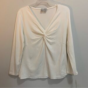 DKNY Ivory Twist Detail Blouse
